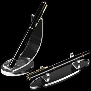 2 Pieces Acrylic Pen Holder Display Stand Pencil Display Holder Fountain Pen Bal